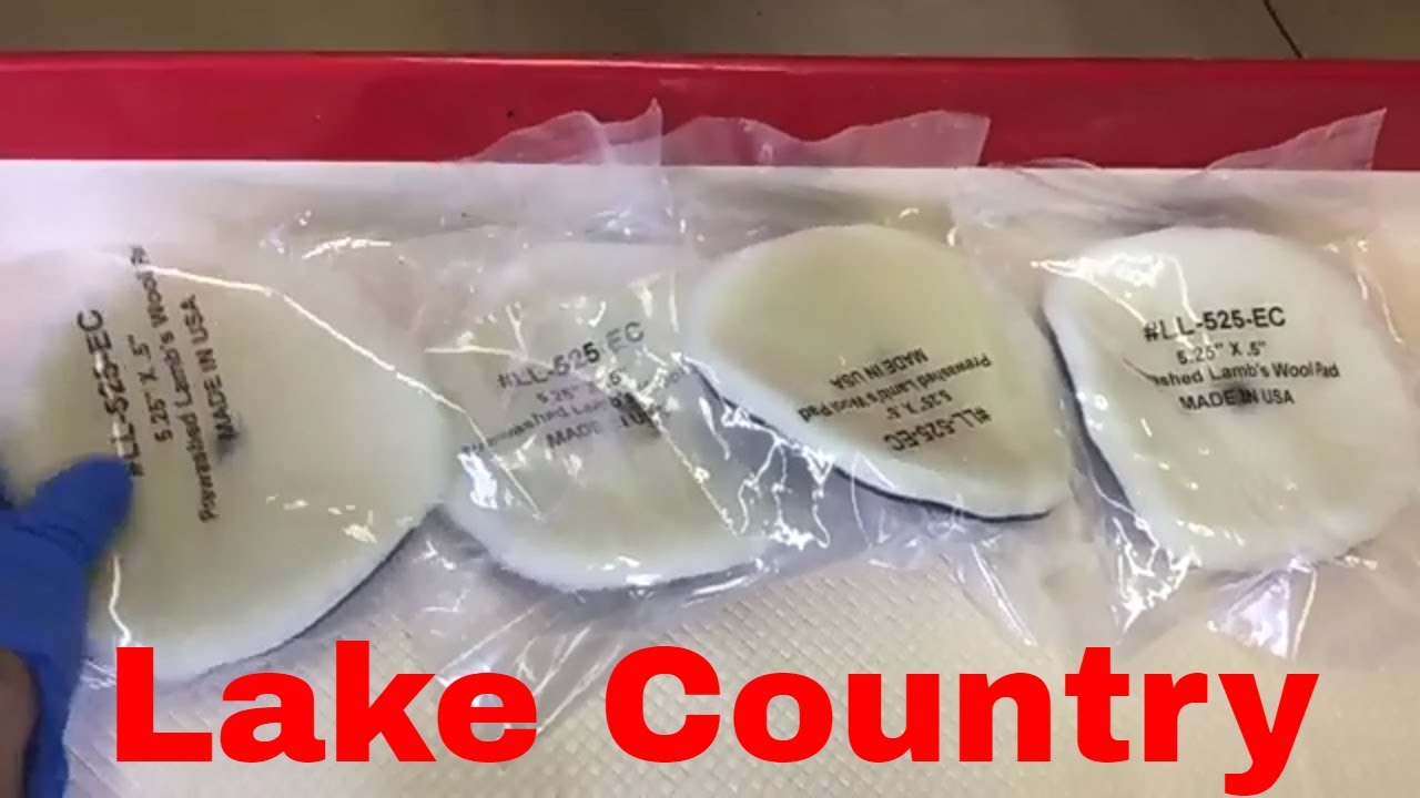 Lake Country 6 1/4” Low Lint Prewashed Wool Pad 6 Pack