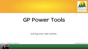 GP Power Tools Benefits Presentation (Live Video)