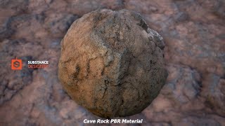 Making a cave rock PBR Material in Substance Designer - Tutorial (timelapsed)