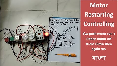 Motor controlling by rest time and run time with two on delay timer .Skills Engineering & Automation