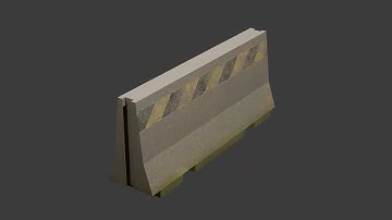 Concrete Barrier 3D Model