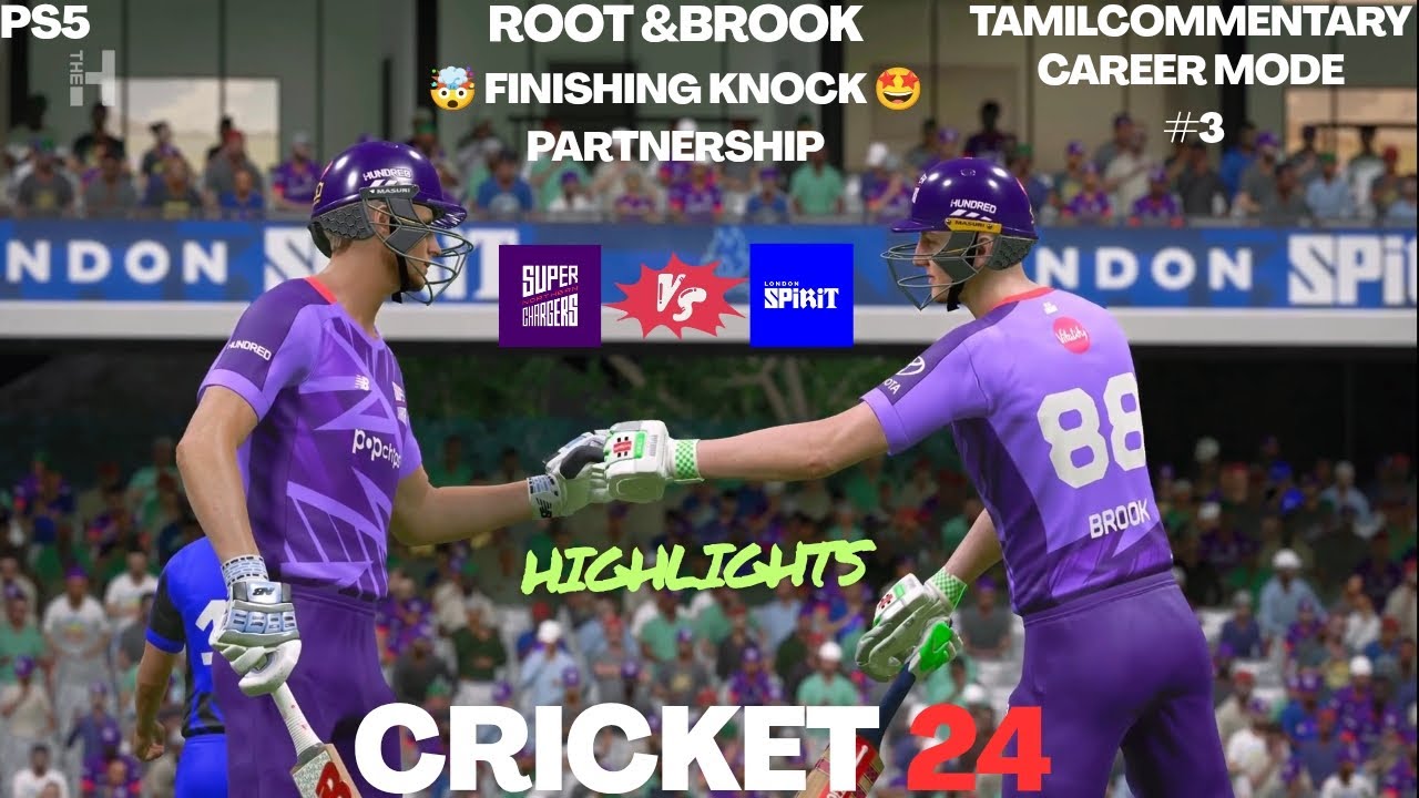 Captaincy Magic! 🎯 2 Wickets | Root Half Century | Brook Fire Batting 🔥 | Cricket 24 PS5 Tamil