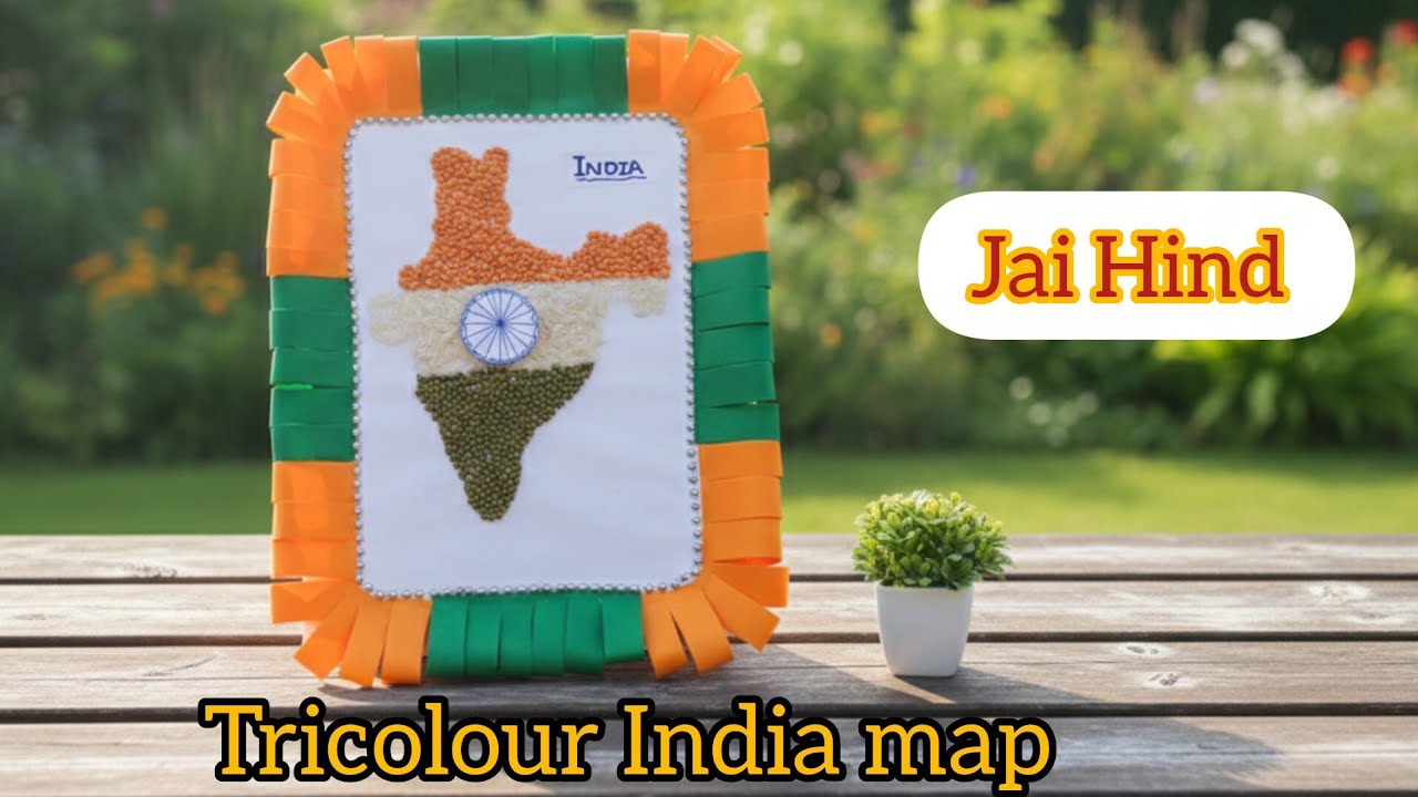 India Map 🌏 with Rice And Dal | DIY 🇮🇳 Republic Day Craft Idea| How to ...