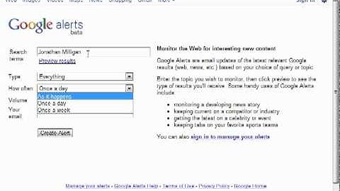 How to Use Google Alerts With Blogging - Daily Blog Tip 017