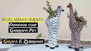 Como Fazer Vasos de Bichinho com Garrafa Pet