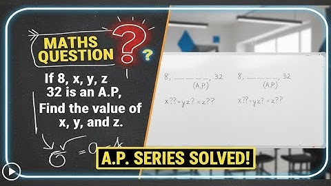 How to Find Missing Terms in an Arithmetic Progression (x, y, z) ✏️ #MathsTutorial #AP