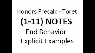 HP (1-11) NOTES - Explicit Examples