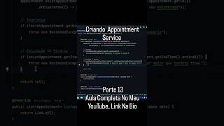 🚀 Aula Criando Appointment Service.Aprender Programação Parte 13