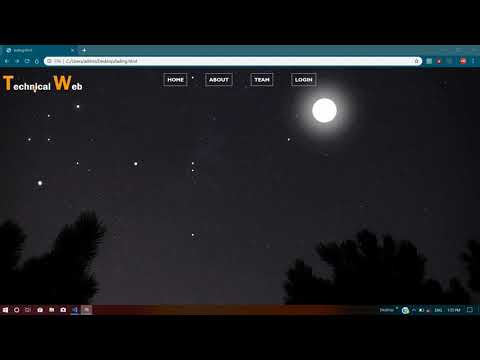 Moon stars effect with HTML & CSS #technicalweb