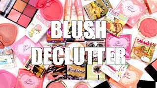 Decluttering Makeup Collection 2017 || Blushes Declutter & Purge