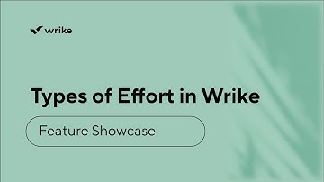 Types of Effort in Wrike