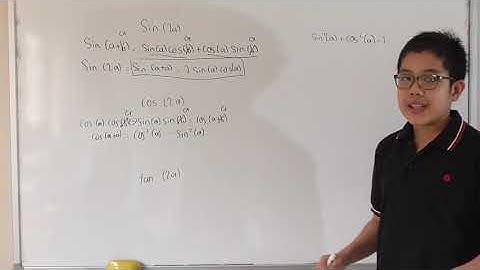 The Double Angle Identities - Proof and Example