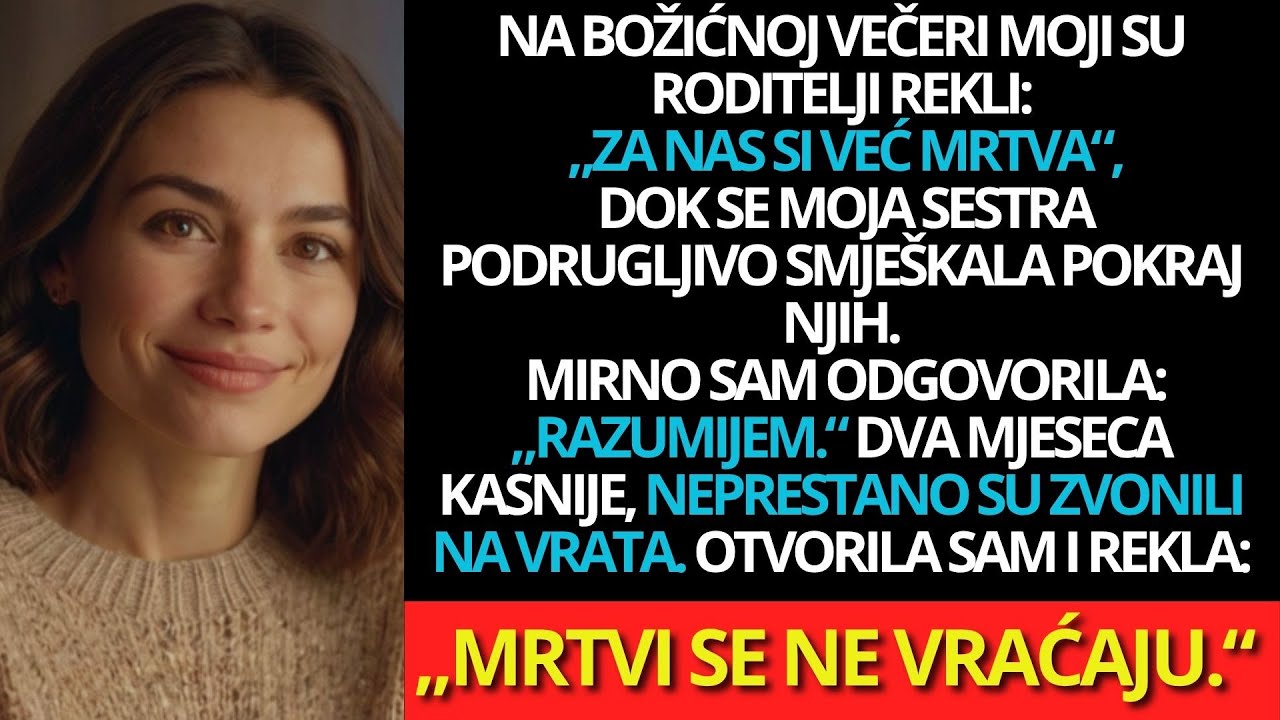 Na obiteljskoj večeri rekli su mi: 