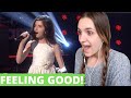 French Girl Reacts to Angelina Jordan "Feeling Good" (10 Years Old!!)