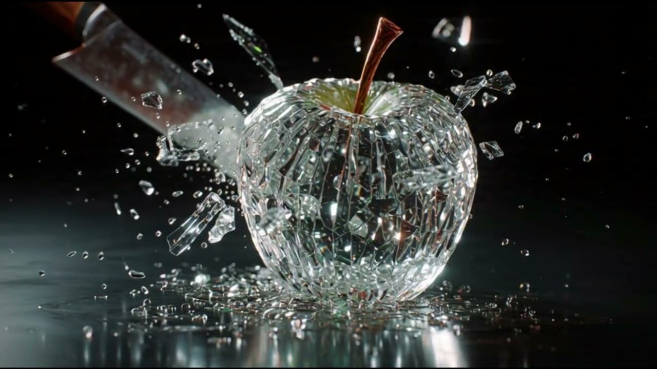 Extreme Macro Glass Fruit Cutting 🍎🔪 | Hypnotic ASMR Slow Motion 