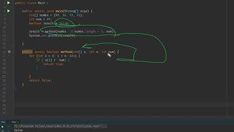 Boolean Methods in Java with Arrays