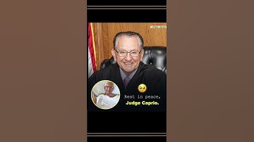 Judge Caprio was loved for his kindness,humility, and his belief in the goodness of people 🙏🏼 RIP