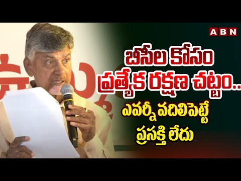 బీసీ ల కోసం ప్రత్యేక రక్షణ చట్టం..ఎవర్నీ వదిలిపెట్టే ప్రసక్తి లేదు| Chandrababu On BC Protection Act - ABNTELUGUTV