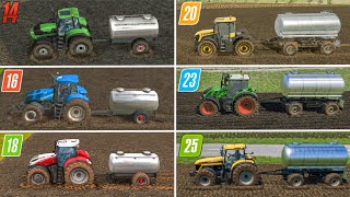 Fs14 V Fs16 V Fs18 Vs Fs20 Vs Fs23 Vs Fs25 | Milk Selling With Tractor | Timelapse 