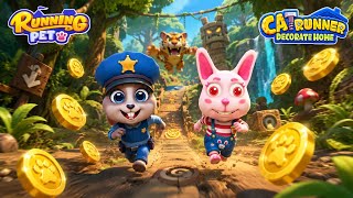 Runnig pet VS Cat runner new challenge best gameplay 😁