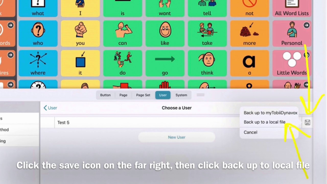 How to back up vocabulary in Snap + Core on an iPad YouTube