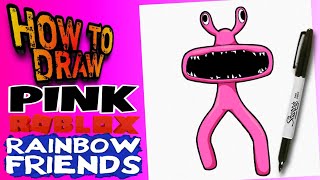 Cómo dibujar a Pink de Rainbow Friends