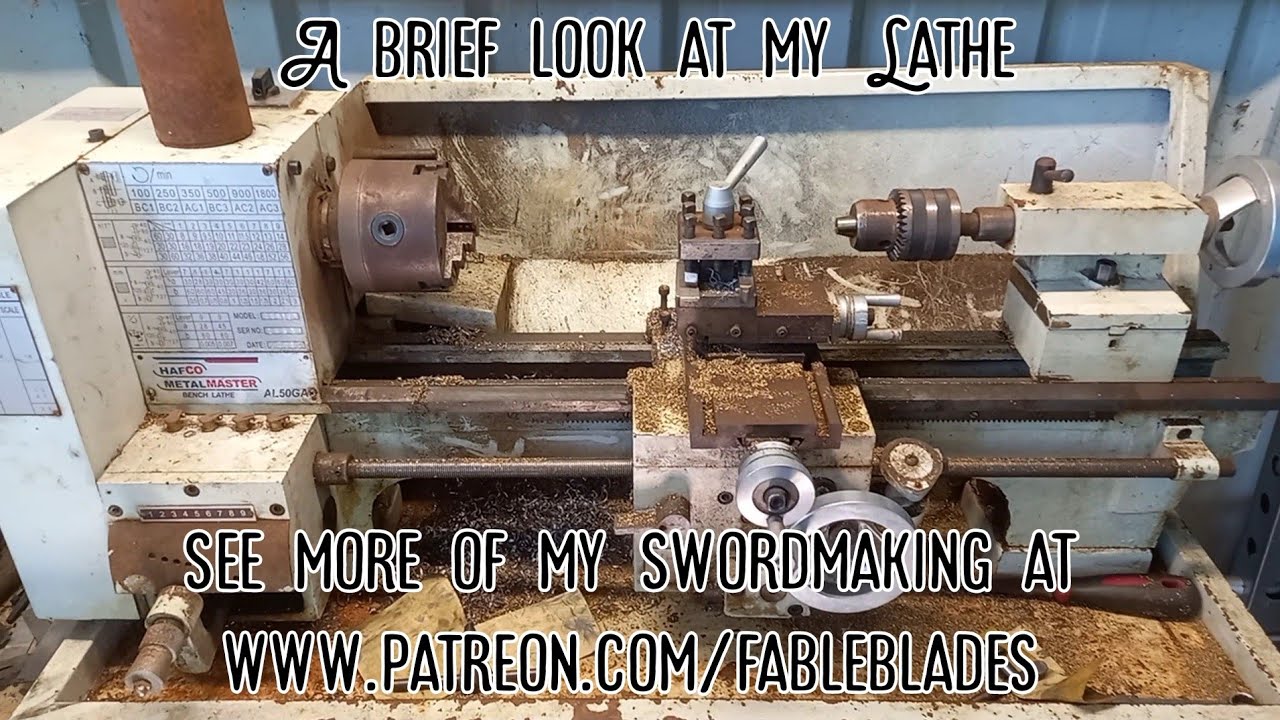 my little lathe, making pommels for swords