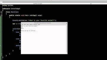 Intro to C# 04 - Branching with the SWITCH construct