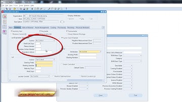 Lot Control and Setup