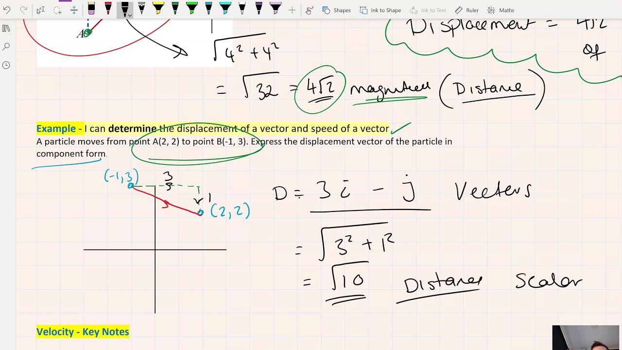Vectors Displacement and Velocity 1 - YouTube