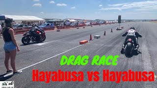 Hayabusa vs Hayabusa - superbikes drag racing 1/4 mile  - 4K UHD
