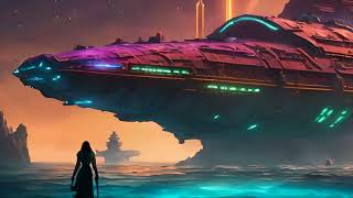 Sci Fi Starships In Immersive Animated AI Environments 4K Immersive Space Experience