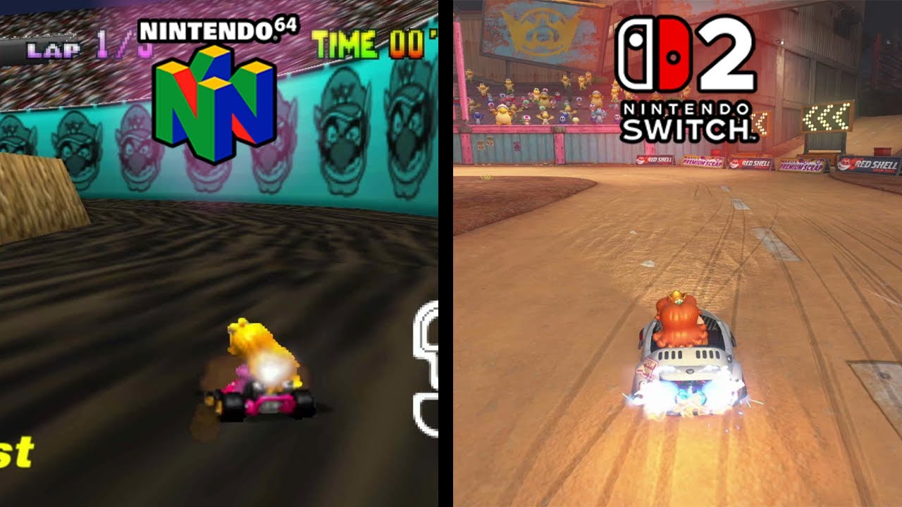 N64 Wario Stadium - Mario Kart 64 vs Mario Kart World (Nintendo Switch 2)