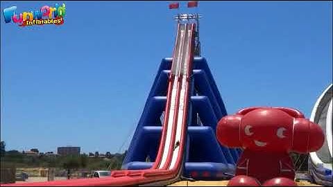 WORLD BIGGEST ,DEEPEST  high inflatable water slide