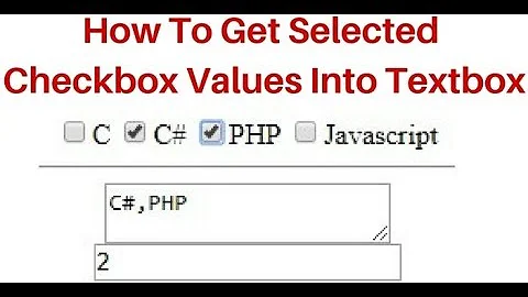 How to get selected checkbox values display into textbox jquery