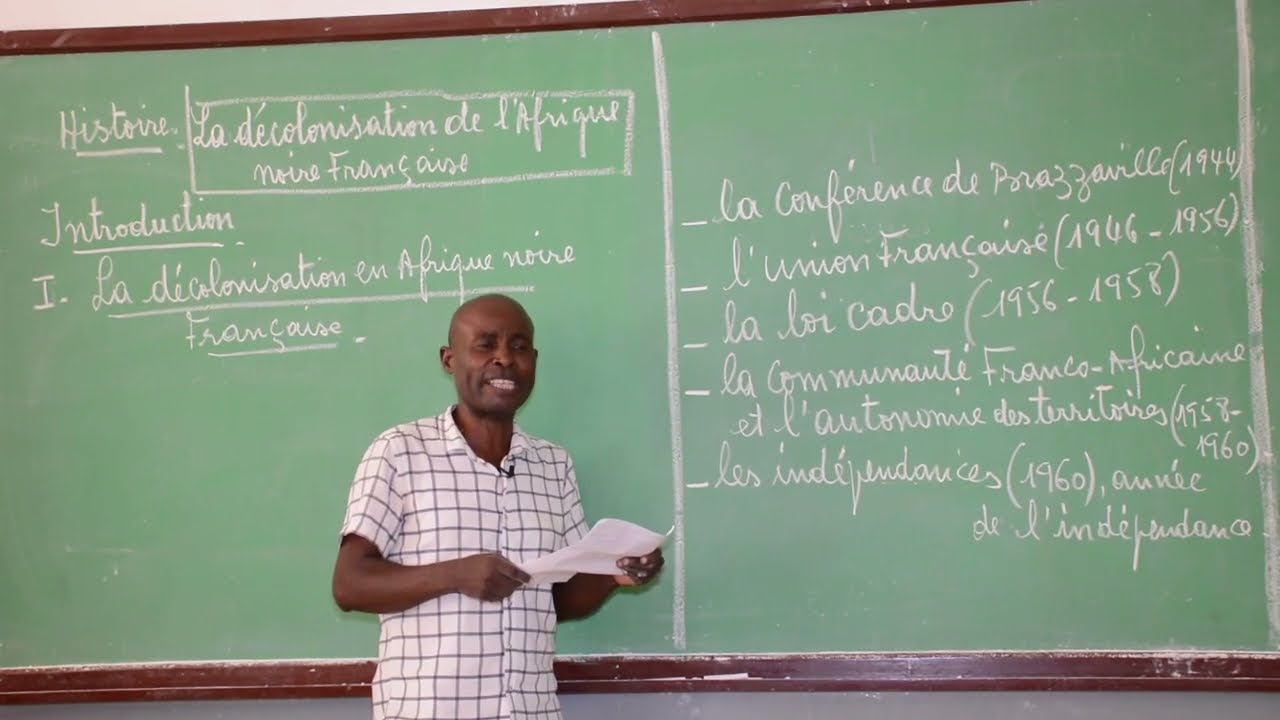 Cours d'Histoire : La décolonisation de l'Afrique noire Française. Niveau 3ème