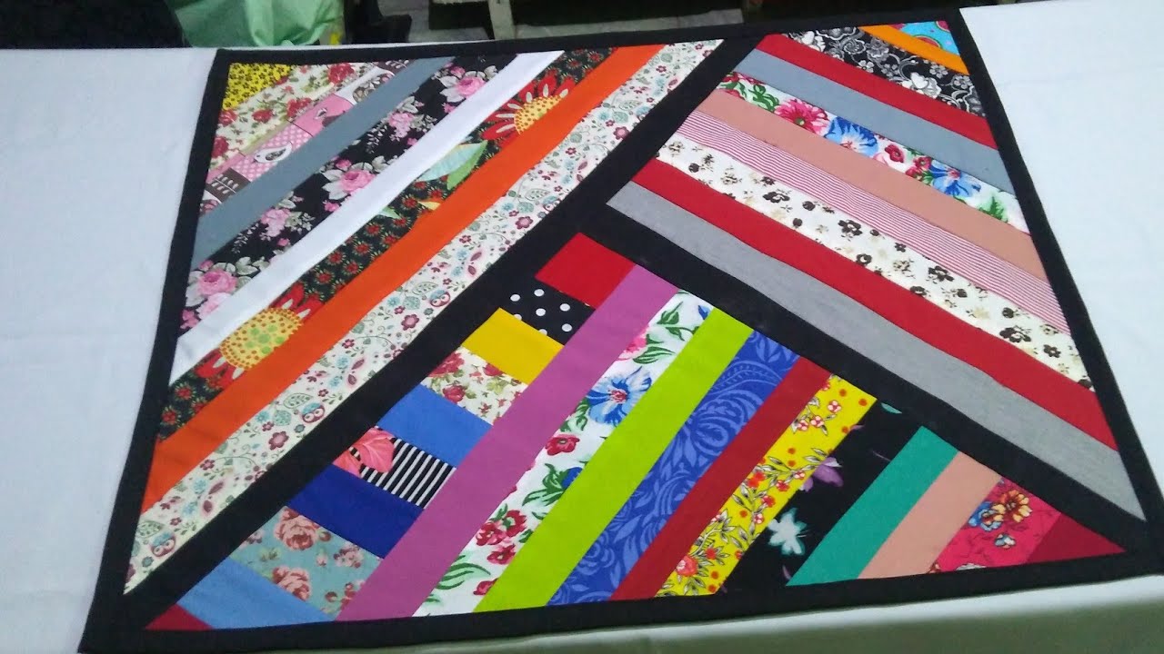 TAPETE DE TIRAS INTEIRA PASSO A PASSO COM COSTURA EMBUTIDA