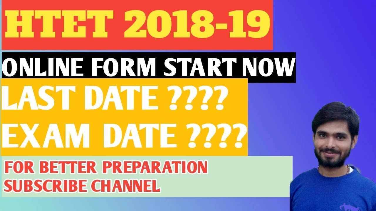 HTET  ONLINE FORM 2018  ! LAST DATE !EXAM DATE ! HTET SYLLABUS !
