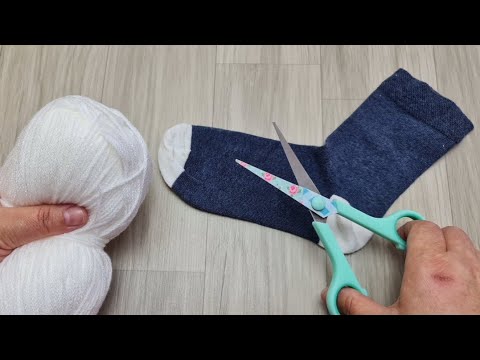 😳👍AŞIRI SEVİMLİ OLDU SADECE BİR ÇORAP TEKİ VE YÜN İPLİKLE İNANILMAZ BİR GERİ DÖNÜŞÜM.