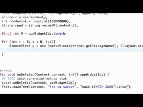 Android Application Development Tutorial   164   Updating a Widget TextView