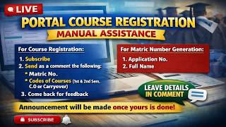 PORTAL COURSE REGISTRATION - MANUAL ASSISTANCE