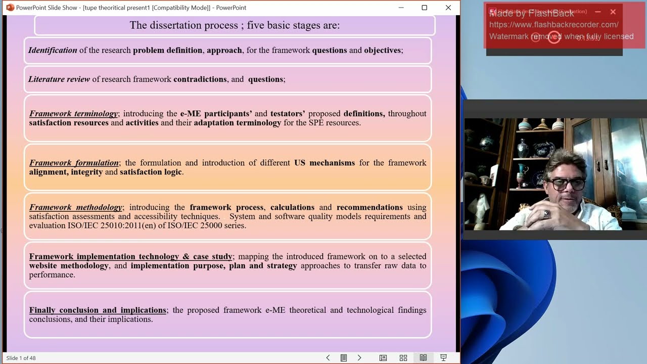 Intelligent Generic e-Marketing System Theoretical 1-1, The dissertation process ; five basic stages
