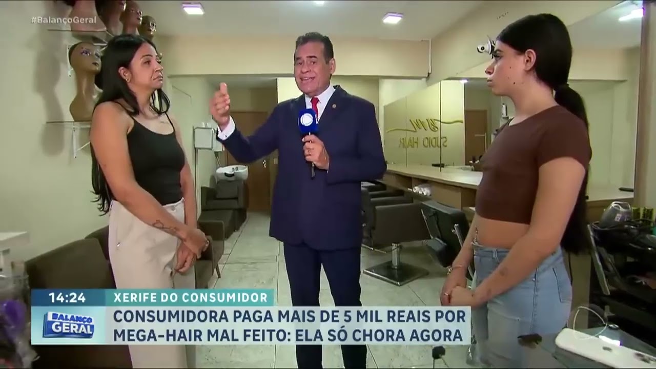 Xerife do Consumidor: Mulher paga R$ 5.000 por megahair mal feito e quer dinheiro de volta!