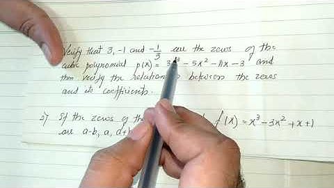 cubic polynomial zeroes / roots | Relationship between Zeroes and coefficients of cubic Polynomials