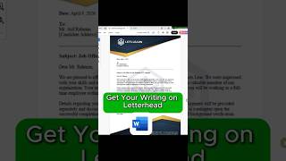 How to Insert a Letterhead in MS Word (Step-by-Step Tutorial)