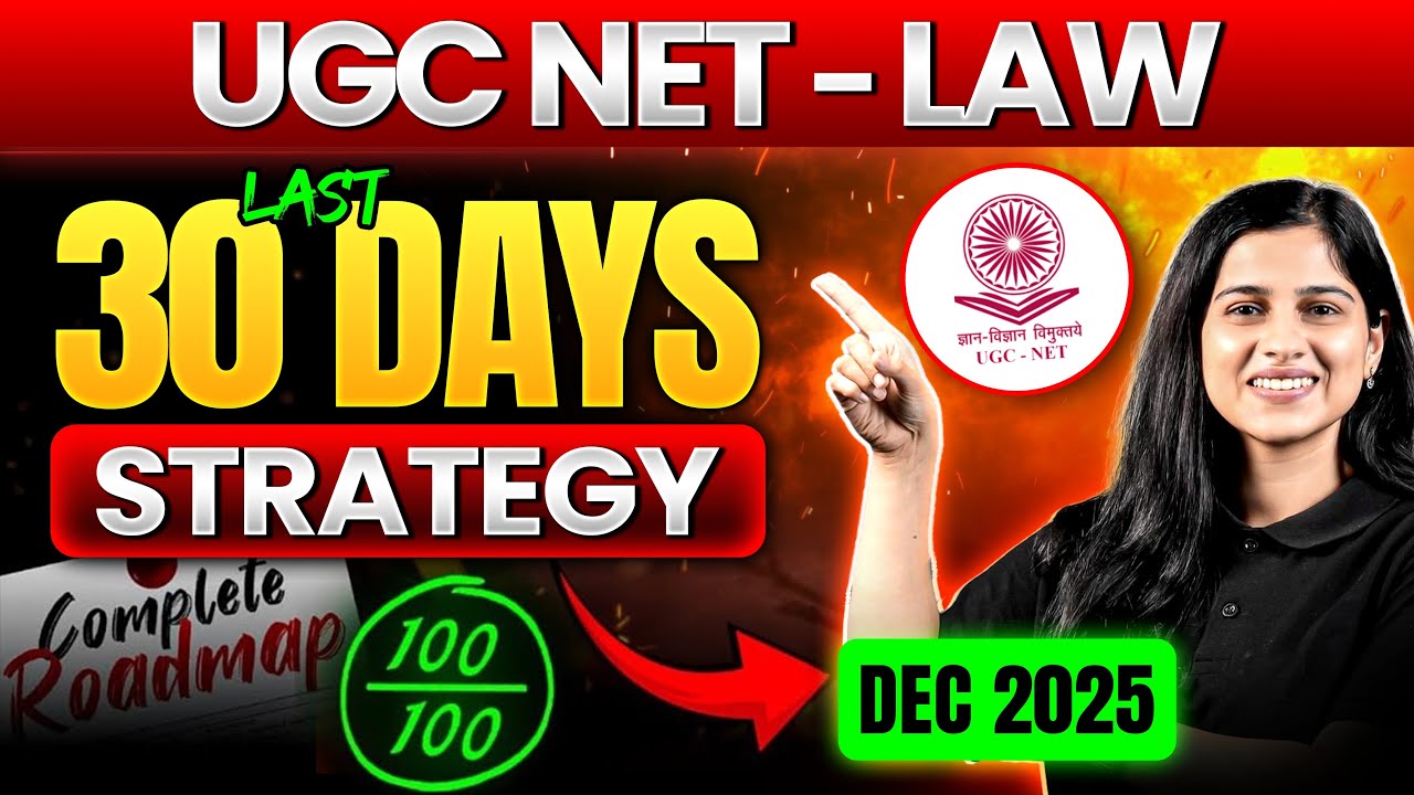 Last 30 Days Strategy for UGC NET LAW | Complete Study Plan + Expected Topics | Deeksha Choudhary