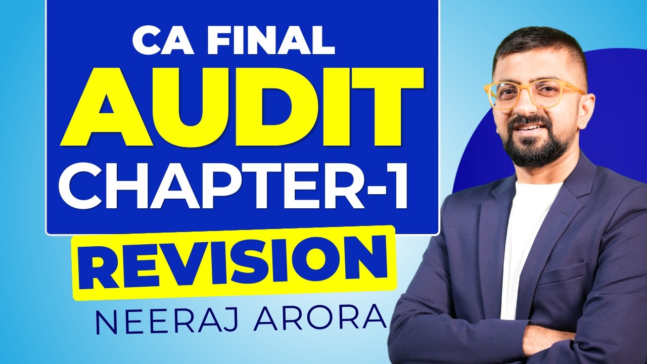 CA Final Audit Chapter 1 Super Fast Revision As Per ICAI For Nov 2026 ...