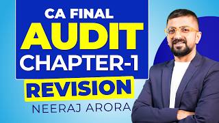 CA Final Audit Chapter 1 Super Fast Revision As Per ICAI For May 2026 Exams | Neeraj Arora