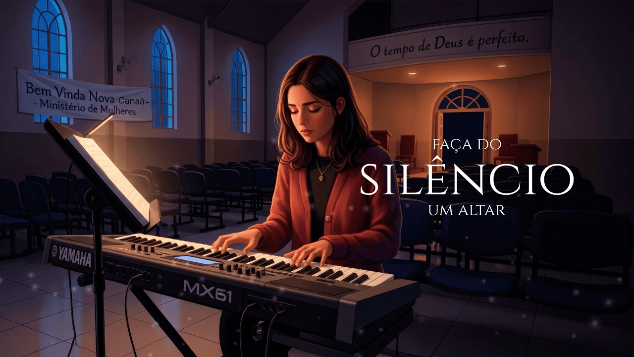 Fui sozinha na igreja e toquei um louvor no teclado (Sessão de Louvor)
