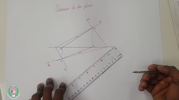 Aula de Desenho e geometria descritiva da 11ª Classe- intersecção de dois planos